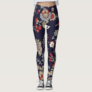 Indiase paisley, marine achtergrond, traditioneel. leggings