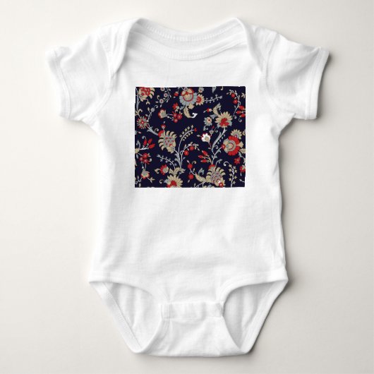 Indiase paisley, marine achtergrond, traditioneel. romper (Voorkant)