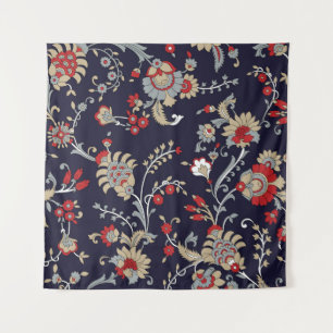 Indiase paisley, marine achtergrond, traditioneel. wandkleed