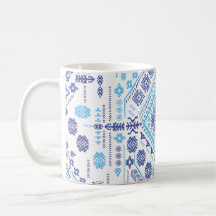 Indiase paisley tapijt, etnische mandala patroon. koffiemok