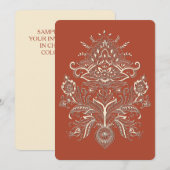 Indiase Paisley - Uitnodigingskaart Kaart (Voorkant / Achterkant)