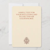 Indiase Paisley - Uitnodigingskaart Kaart (Achterkant)