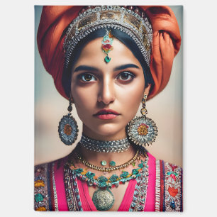 Indiase Pakistaanse meisje in traditionele jurk Magneet