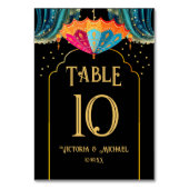 Indiase Parasols Trouwtafel nummerkaarten Kaart (Achterkant)