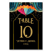 Indiase Parasols Trouwtafel nummerkaarten Kaart (Voorkant)