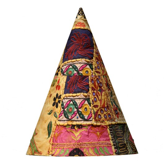 Indiase Patchwork: Hampi Market Cloth. Feesthoedjes (Voorkant)