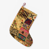 Indiase Patchwork: Hampi Market Cloth. Kleine Kerstsok (Voorkant (Hangend))