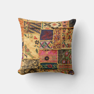 Indiase Patchwork: Hampi Market Cloth. Kussen