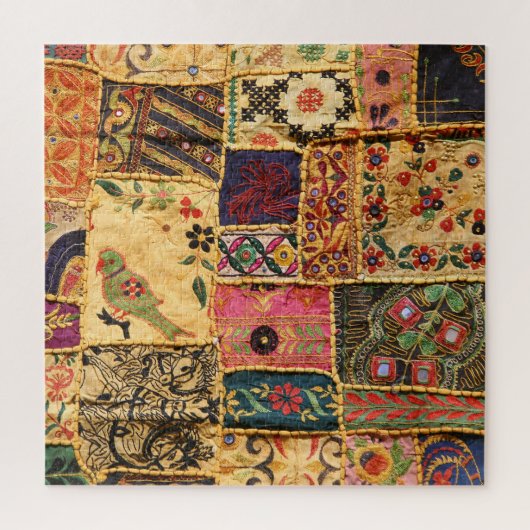 Indiase Patchwork: Hampi Market Cloth. Legpuzzel (Verticaal)