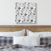 Indiase Patroon Doodle 6 Canvas Afdruk (Insitu (Slaapkamer))