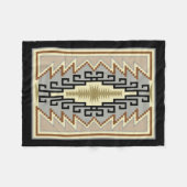 Indiase Patroon Fleece Deken (Voorkant (Horizontaal))