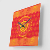 Indiase patroon vierkante klok (Hoek)