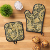 Indiase patroon, William Morris Ovenwant & Pannenlap Set (Top down)