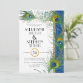 Indiase pauw draagt moderne gouden typografie kaart (Staand voorkant)