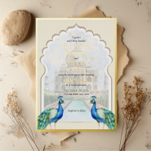 Indiase Pauw Goud Taj Mahal Esthetische Trouw