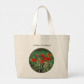Indiase penseel Schilderen Originele Wildflower Ar Grote Tote Bag (Achterkant)