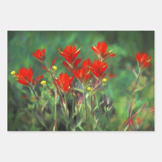 Indiase penseel Schilderen Originele Wildflower Ar Inpakpapier Vel (Voorkant 2)