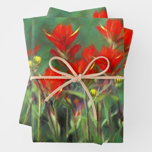 Indiase penseel Schilderen Originele Wildflower Ar Inpakpapier Vel (In situ)