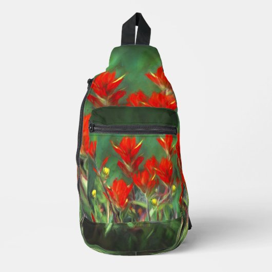 Indiase penseel Schilderen Originele Wildflower Ar Sling Bag (Voorkant)