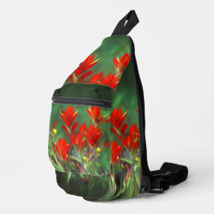 Indiase penseel Schilderen Originele Wildflower Ar Sling Bag