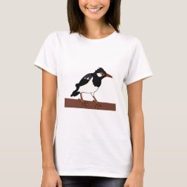 Indiase Pied Mina Vogelkunst T-shirt