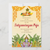Indiase pooja uitnodiging Satyanarayan katha uitno (Voorkant)