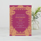 Indiase pre bruiloft Haldi ceremonie Kaart (Staand voorkant)