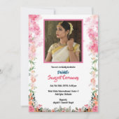 Indiase pre-bruiloft Sangeet ceremonie bruid Afbee Kaart (Voorkant)