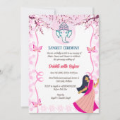 Indiase pre-bruiloft Sangeet ceremonie Kaart (Voorkant)