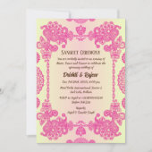 Indiase pre-bruiloft Sangeet ceremonie uitnodiging (Voorkant)