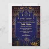 Indiase pre-bruiloft Sangeet ceremonie uitnodiging (Voorkant)
