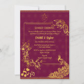 Indiase pre-bruiloft Sangeet ceremonie uitnodiging (Voorkant)