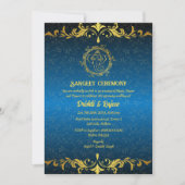 Indiase pre-bruiloft Sangeet ceremonie uitnodiging (Voorkant)