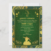 Indiase pre-bruiloft Sangeet ceremonie uitnodiging (Voorkant)