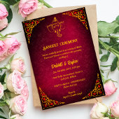 Indiase pre-bruiloft Sangeet ceremonie uitnodiging
