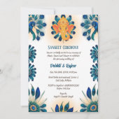 Indiase pre-bruiloft Sangeet ceremonie uitnodiging (Voorkant)