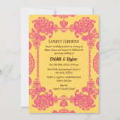 Indiase pre-bruiloft Sangeet ceremonie uitnodiging (Voorkant)