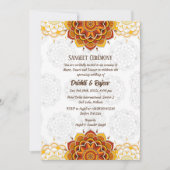 Indiase pre-bruiloft Sangeet ceremonie uitnodiging (Voorkant)