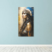 Indiase prinses canvas afdruk (Insitu (Houten vloer))