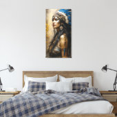 Indiase prinses canvas afdruk (Insitu (Slaapkamer))