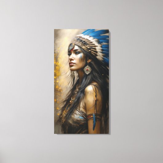 Indiase prinses canvas afdruk (Voorkant)