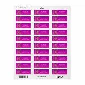 Indiase Prinses Verjaardagsfeest Adreslabels Etiket (Full Sheet)