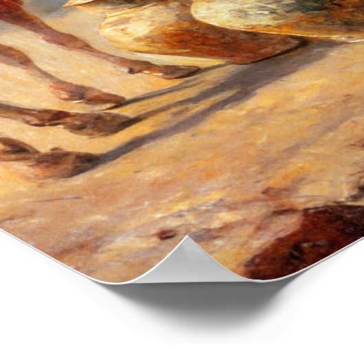 Indiase Rajasthan Village Art Poster (Hoek)