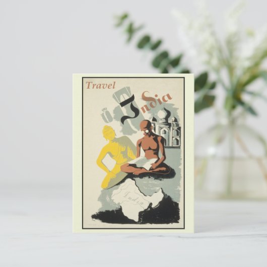  Indiase reisposter Briefkaart (Staand voorkant)