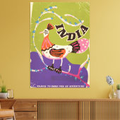  Indiase reisposter Canvas Afdruk (Insitu (Woonkamer))