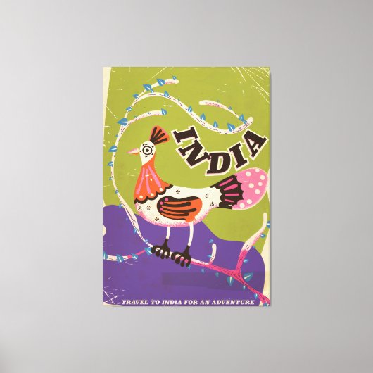  Indiase reisposter Canvas Afdruk (Voorkant)
