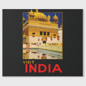 Indiase reisposter Indiase vintage kunst Cadeaupapier (Vlak)