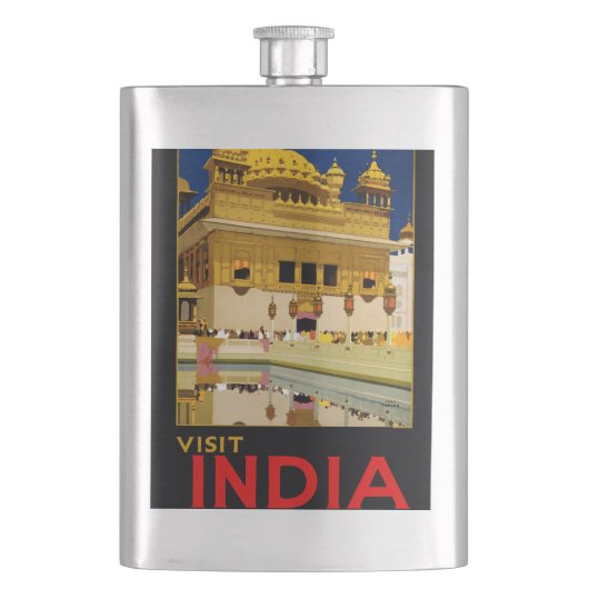 Indiase reisposter Indiase vintage kunst Flacon (Voorkant)