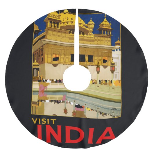 Indiase reisposter Indiase vintage kunst Kerstboom Rok (Voorkant)