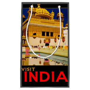 Indiase reisposter Indiase vintage kunst Klein Cadeauzakje